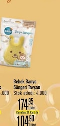 Balmy Tavşan Bebek Banyo Süngeri