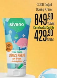 Siveno %100 Doğal Güneş Kremi