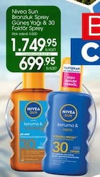 Nivea Sun Bronzluk Sprey Güneş Yağı & 30 Faktör Sprey