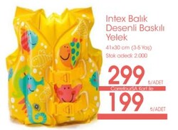 Intex Balık Desenli Baskılı Yelek 41x30 cm 3-5 Yaş