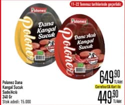 Polonez Dana Kangal Sucuk Sade/Acılı 240 g