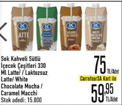Sek Kahveli Sütlü İçecek Çeşitleri 330 ml