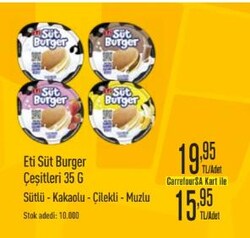 Eti Süt Burger Çeşitleri 35 g