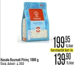 Hasata Basmati Pirinç 1000 gr