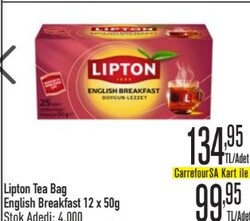 Lipton Tea Bag English Breakfast 12x50 g