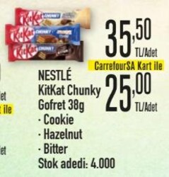 Nestle Kitkat Chunky Gofret Çeşitleri 38 g