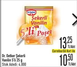 Dr.Oetker Şekerli Vanilin 5'li 25 g