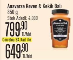 Anavarza Keven & Kekik Balı 850 g