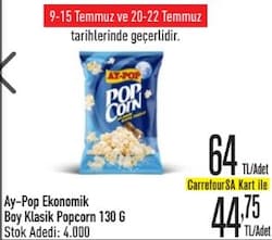 Ay-Pop Ekonomik Boy Klasik Popcorn 130 g