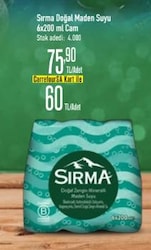 Sırma Doğal Maden Suyu 6x200 ml