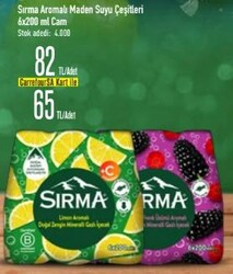 Sırma Aromalı Maden Suyu Çeşitleri 6x200 ml Cam 