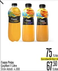 Cappy Pulpy Çeşitleri 1 lt