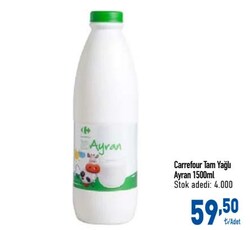 Carrefour Tam Yağlı Ayran 1500 ml