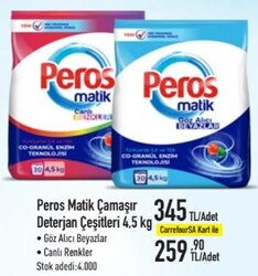 Peros Matik Çamaşır Çeşitleri 4,5 kg