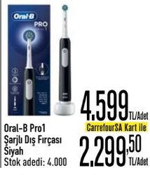Oral-B Pro1 Şarjlı Diş Fırçası Siyah 