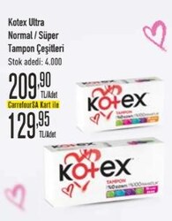 Kotex Ultra Normal/Süper Tampon Çeşitleri