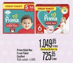 Prima Külot Bez Fırsat Paket Çeşitleri
