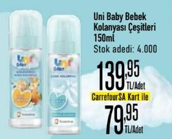 Uni Baby Bebek Kolonyası Çeşitleri 150 ml