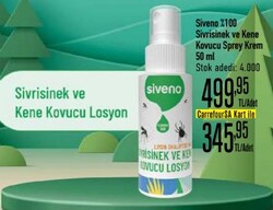 Siveno %100 Sivrisinek ve Kene Kovucu Sprey Krem 50 ml