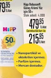 Hipp Babysanft Güneş Kremi Yüz için 50+ 