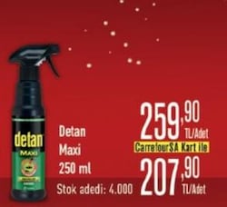 Detan Maxi Hamam Böceği Karınca ve Sivri Sinek İlacı 250 ml