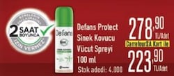 Defans Protect Sinek Kovucu Vücut Spreyi 100 ml