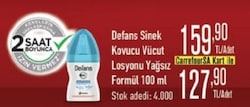 Defans Sinek Kovucu Vücut Losyonu Yağsız Formül 100 ml