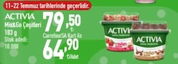 Activia Mix&Go Çeşitleri 183 g