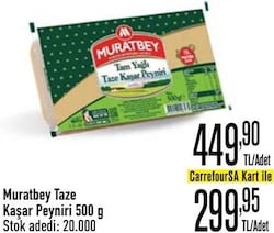 Muratbey Taze Kaşar Peyniri 500 gr