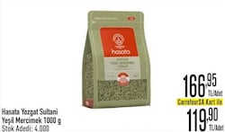 Hasata Yozgat Sultani Yeşil Mercimek 1000 gr