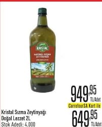 Kristal Sızma Zeytinyağı Doğal Lezzet 2 l