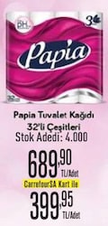 Papia Tuvalet Kağıdı 32'li Çeşitleri