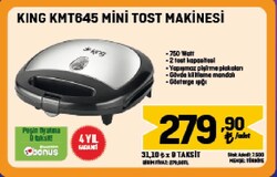 King KMT645 Mini Tost Makinesi 750 W