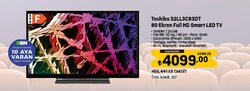 Toshiba 32LL3C63DT 80 Ekran Full HD Smart LED TV