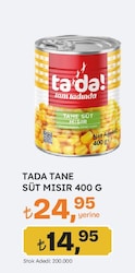 Tada Tam Tadında 400 gr Tane Süt Mısır