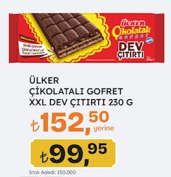 Ülker Çikolatalı Dev Çıtırtı Gofret 230 gr