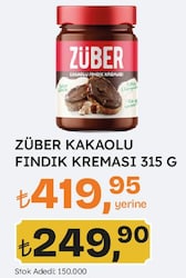 Züber Nutzilla Kakaolu Fındık Kreması 315 gr