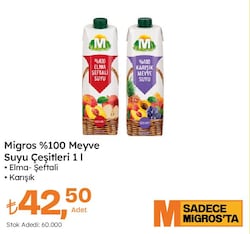 Migros %100 Karışık Meyve Suyu 1 L