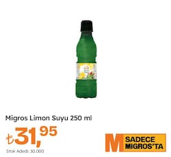 Migros Limon Suyu 250 Ml