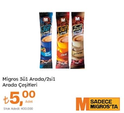 Migros 3'ü 1 Arada 18 gr Kahve