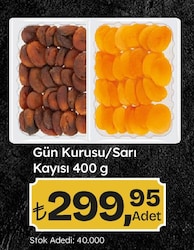 Gün Kurusu/Sarı Kayısı 400 g