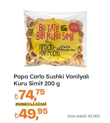 Papa Carlo Sushki Vanilyalı Kuru Simit 200 G