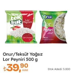 Onur Yağsız Lor Peyniri 500 gr