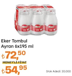 Eker 195 ml 6'lı Tombul Ayran