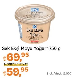 Sek Ekşi Maya Yoğurt 750 g