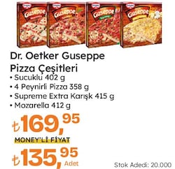 Dr. Oetker 402 gr Guseppe Sucuklu Pizza