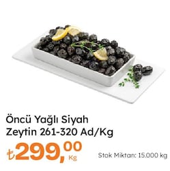 Öncü (261-320) M-S Siyah Zeytin 1 kg