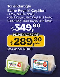Tahsildaroğlu Dilimli Ezine Koyun Peyniri 450 gr