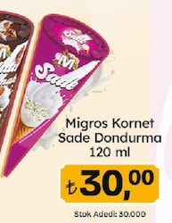 Migros Sade Kornet Dondurma 120 ml