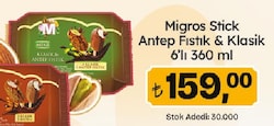 Migros Stick Mini Klasik & Antep Fıstıklı Dondurma 6'lı